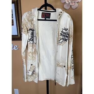 Rebel Spirit XL zip hoodie celtic Buckle vintage inspired Y2K royal